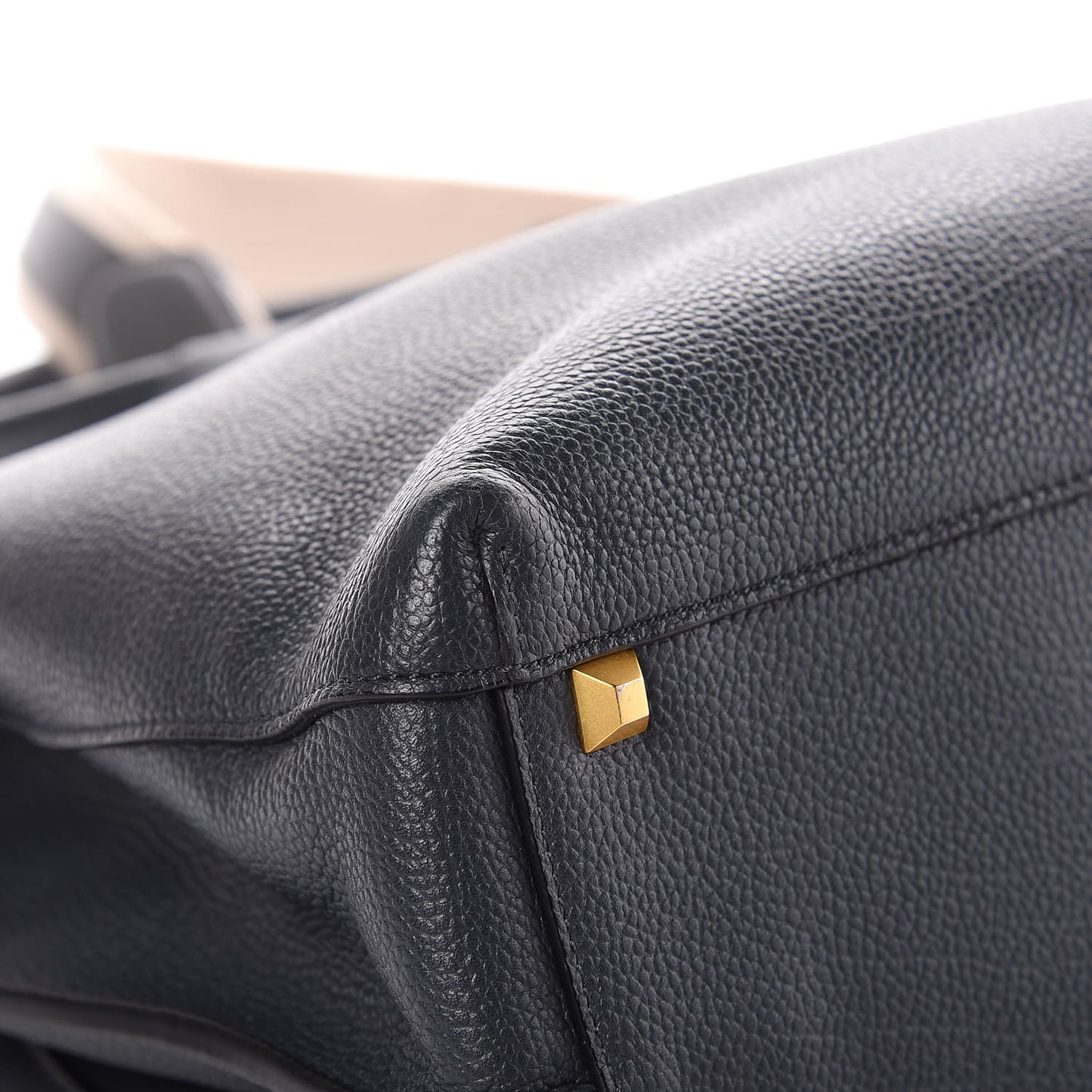 Grained Calfskin Large Milla Tote Phantom Grey