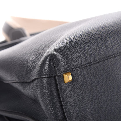 MCM Grained Calfskin Large Milla Tote Phantom Grey 12 of 14
