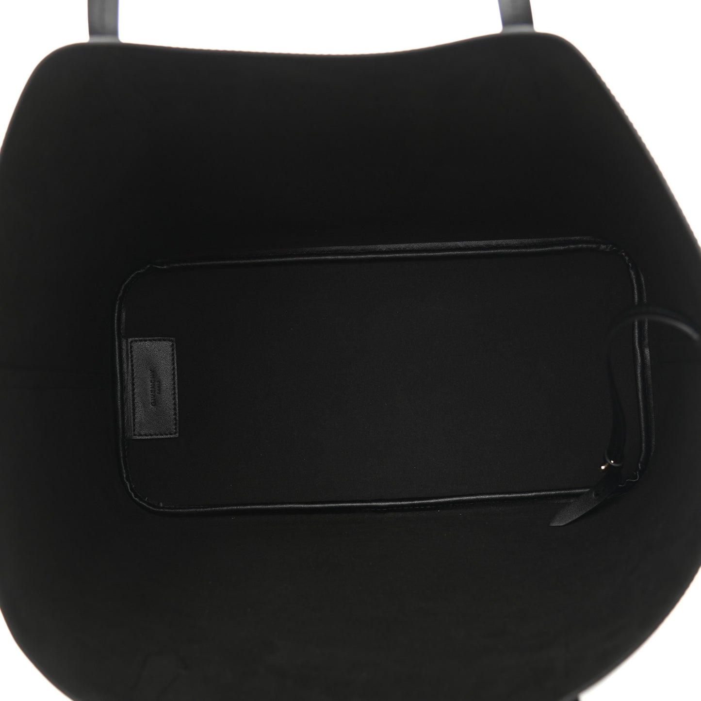 Smooth Calfskin Logo Chain Wing Shopper Tote Black White