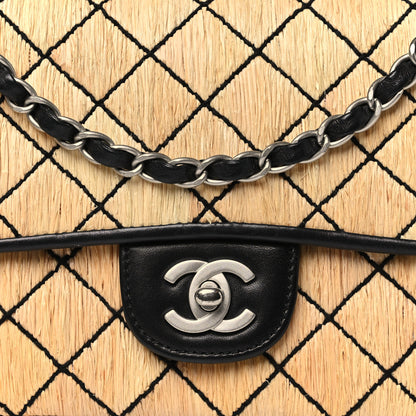 Chanel Straw Diamond Stitch Flap 8 of 12