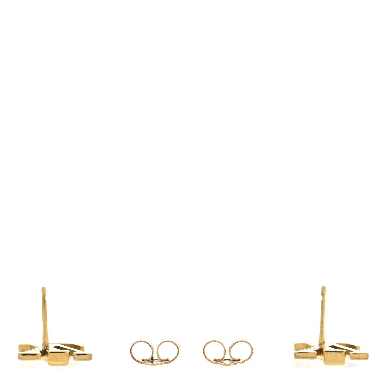 Louis Vuitton Metal LV Iconic Earrings Gold 3 of 4