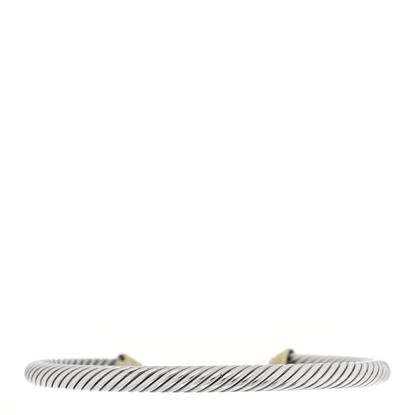 Sterling Silver 14K Yellow Gold 5mm Cable Classics Bracelet