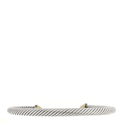 David Yurman Sterling Silver 14K Yellow Gold 5mm Cable Classics Bracelet 2 of 3