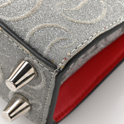 Christian Louboutin Glitter Calfskin Paloma Mini Empire Tote Silver 11 of 11