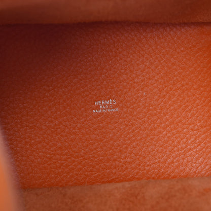 Hermes Taurillon Clemence Picotin 18 PM Orange H Havane 6 of 12