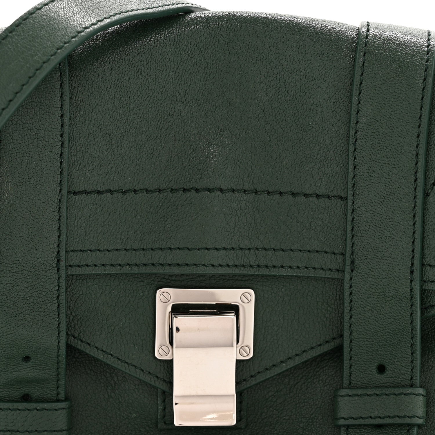 Proenza Schouler Lambskin Mini PS1 Satchel Forest Green 7 of 12