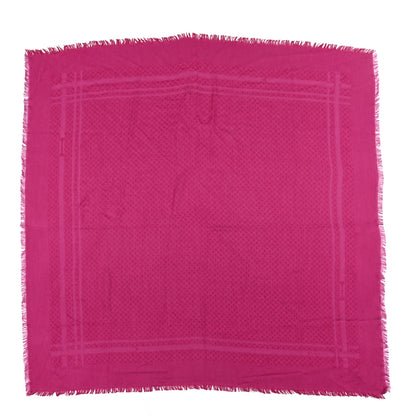 Gucci Wool Silk Diamante Fringe Shawl Fuchsia 1 of 6