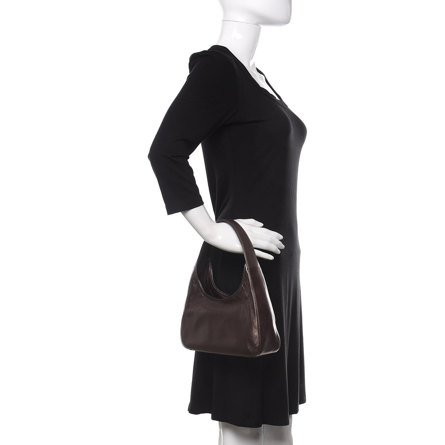 Metallic Nappa Mordore Tote Fumo