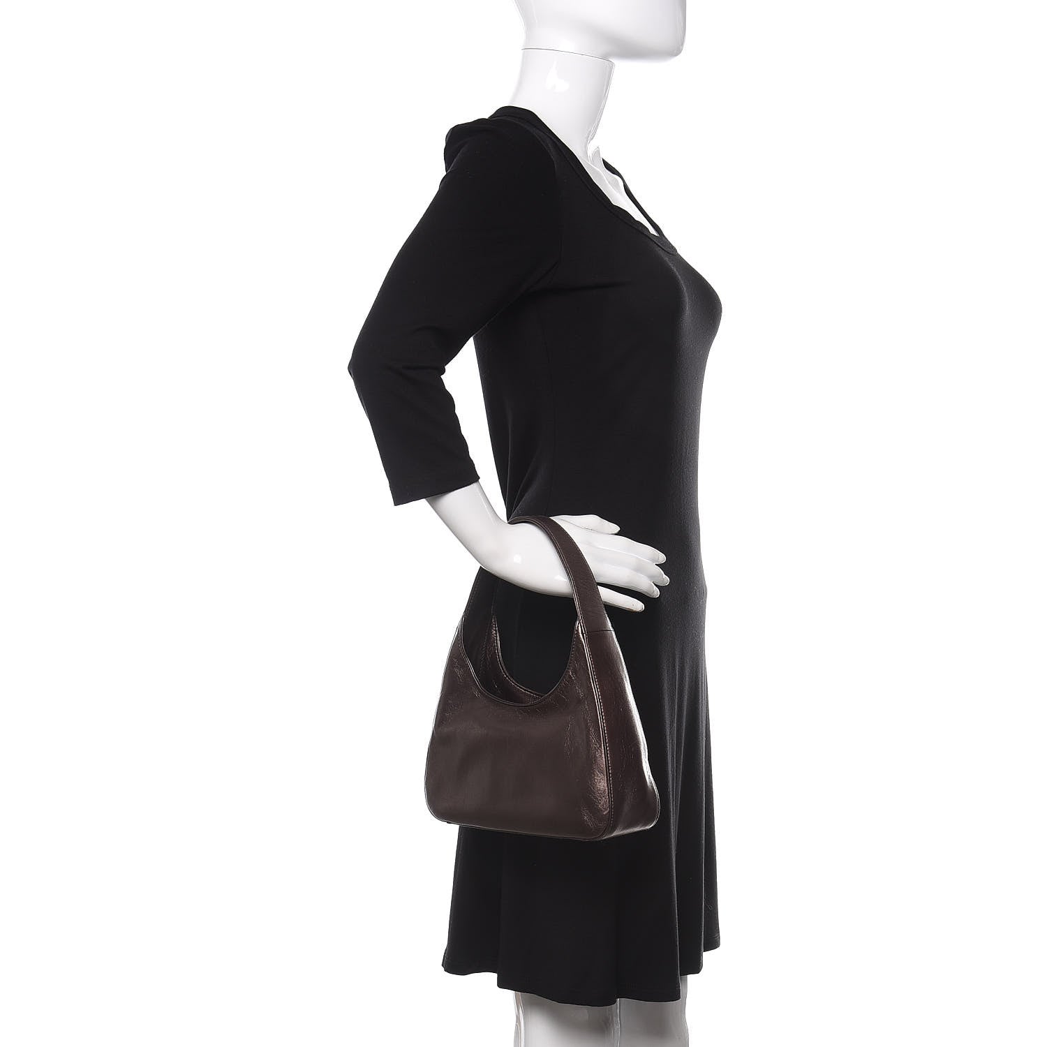 Prada Metallic Nappa Mordore Tote Fumo 2 of 9