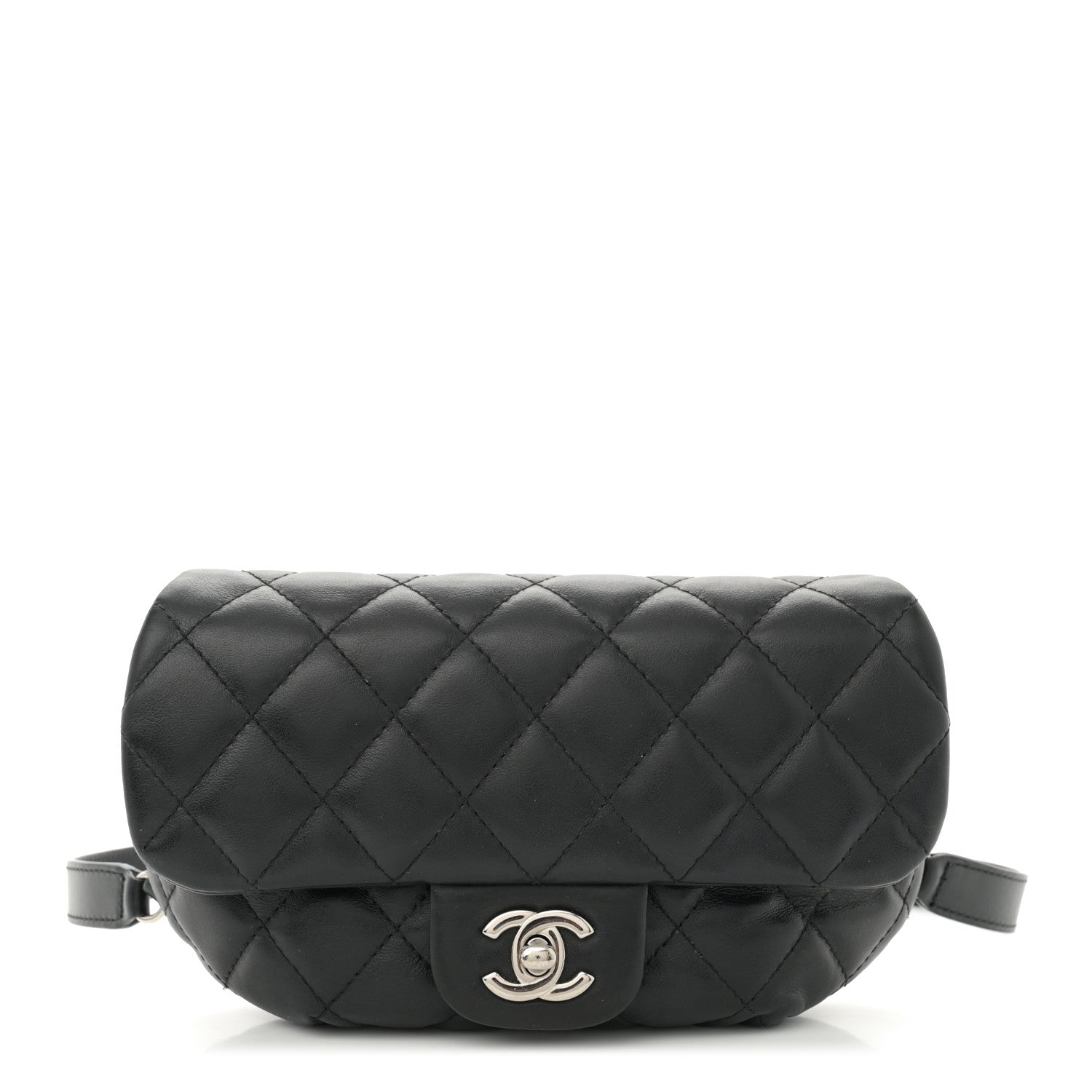 Chanel Calfskin Quilted CC Uniform Flap Belt Bag Black 1 of 12