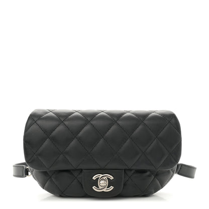 Chanel Calfskin Quilted CC Uniform Flap Belt Bag Black 1 of 12