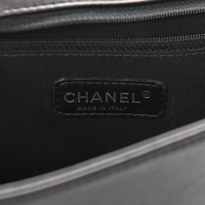 Chanel Calfskin Embossed Stitch Large Boy Flap Black 6 of 11