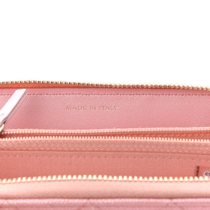 Chanel Iridescent Caviar Quilted Medium Zip Around Wallet Pink 7 of 9