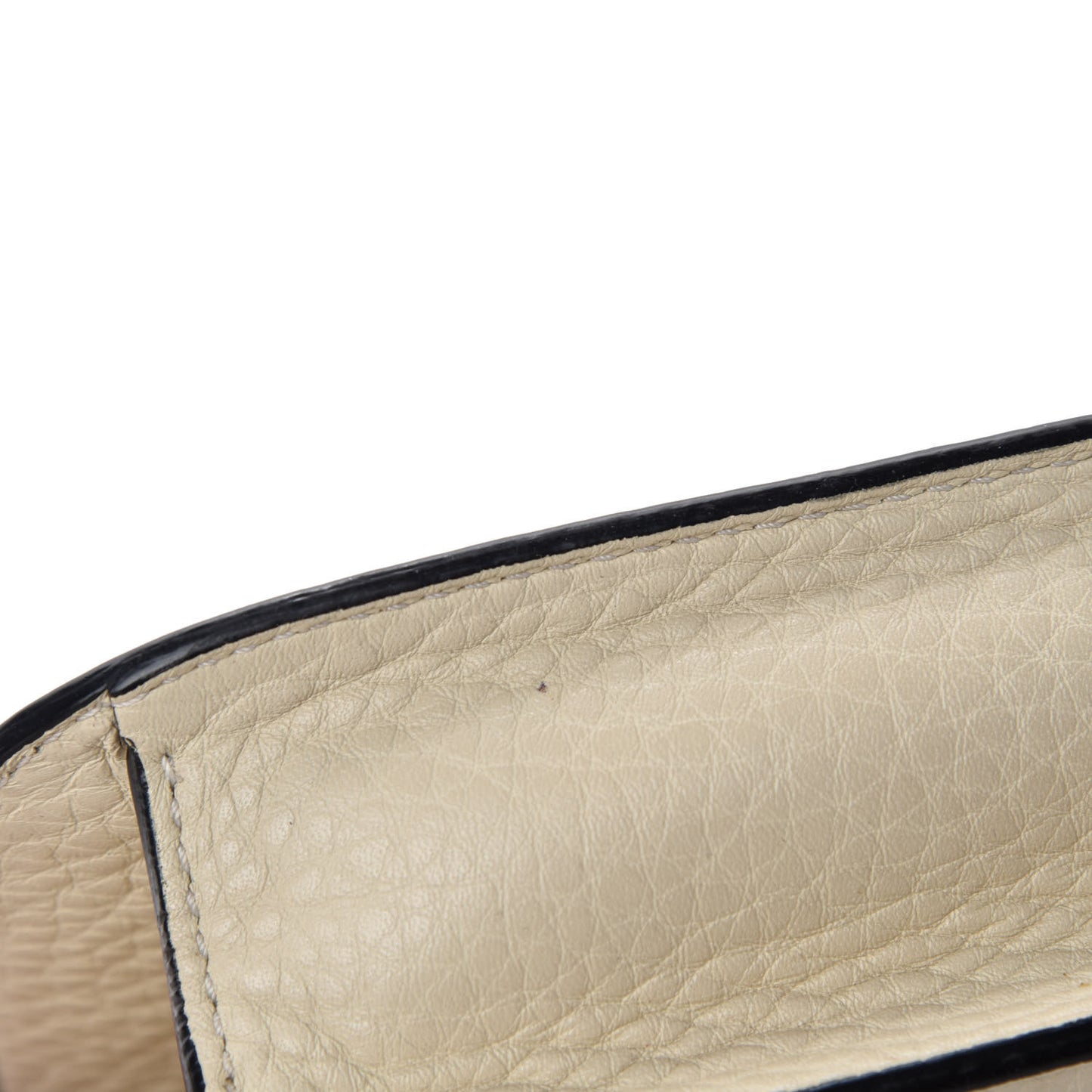 Pebbled Calfskin Rockstud Rolling Small Glam Lock Flap Ivory