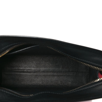 Prada Saffiano Soft Calfskin Bandoliera Bag Fuoco Black 5 of 8