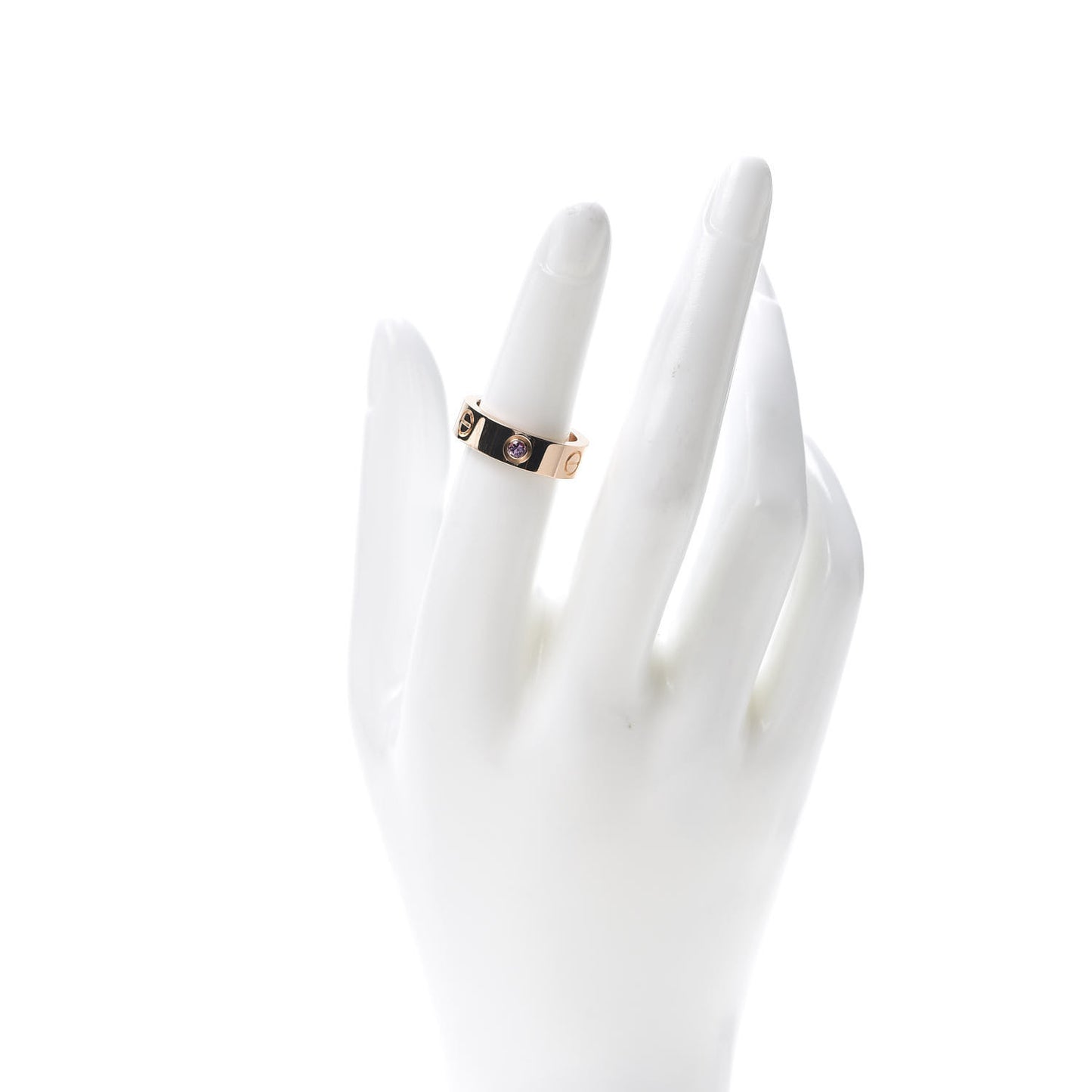 18K Pink Gold Pink Sapphire 5.5mm LOVE Ring 51 5.75