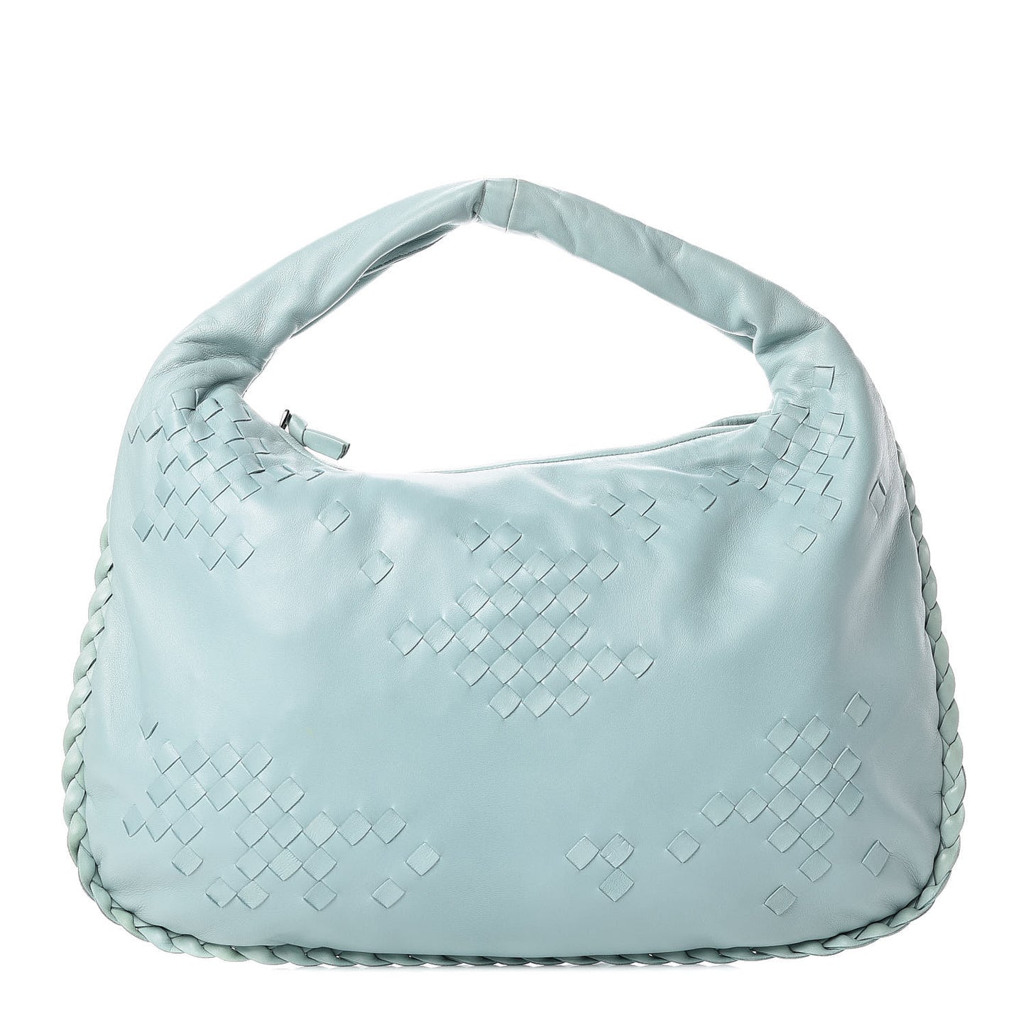 Nappa Intrecciato Medium Veneta Hobo Seafoam