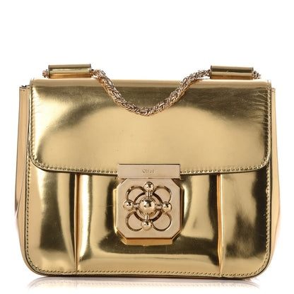 Chloe Metallic Calfskin Small Elsie Shoulder Bag Gold 1 of 16