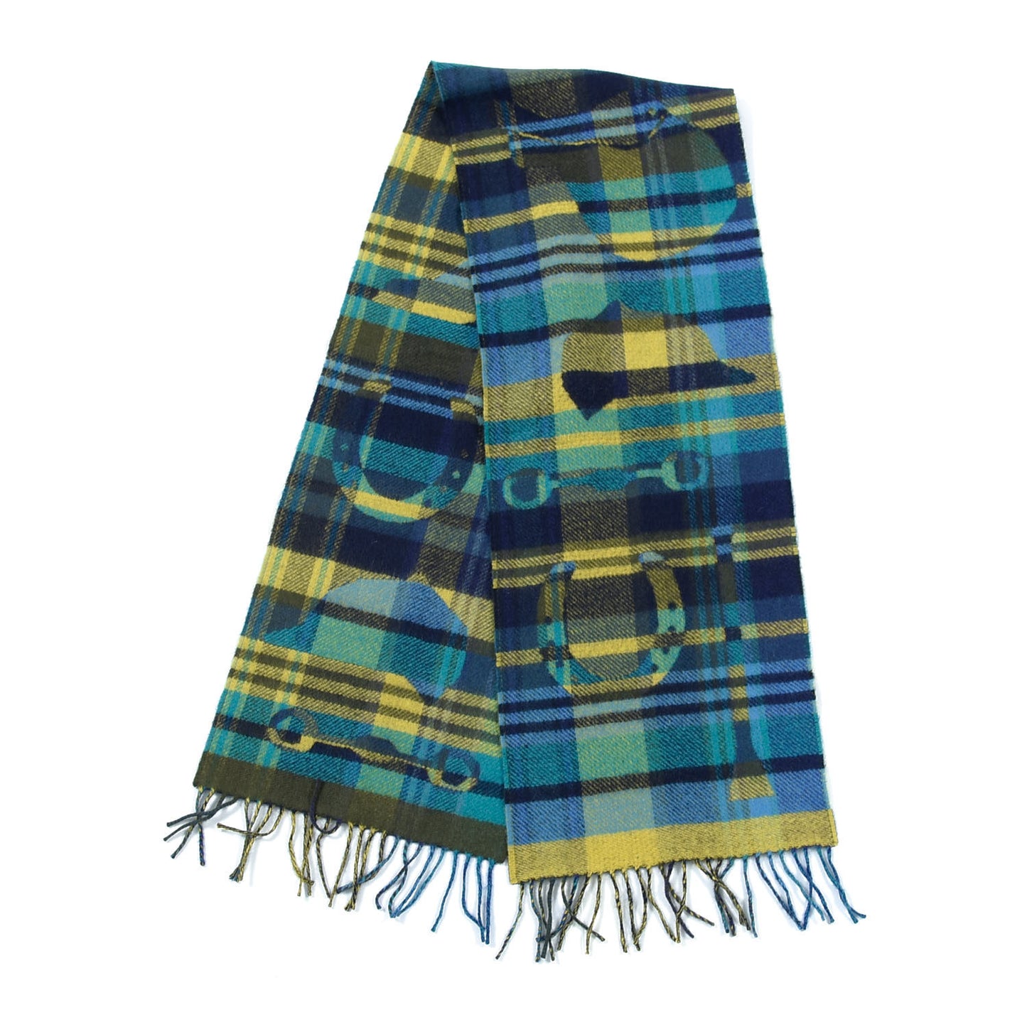Cashmere HER-MES Tartan Muffler