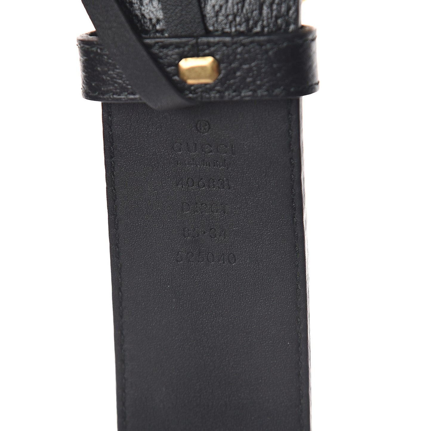 Textured Calfskin Double G 40mm Belt 85 34 Black