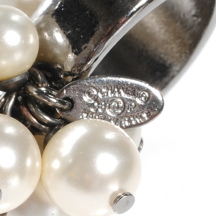 Crystal CC Pearl Cluster Ring 6.5