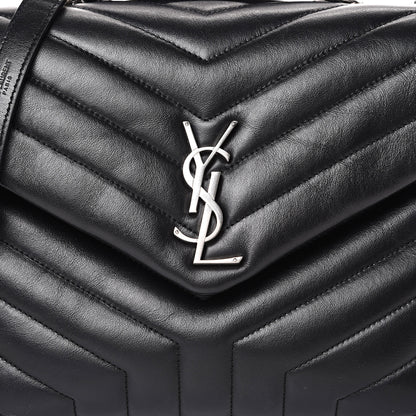 Saint Laurent Calfskin Y Quilted Monogram Medium Loulou Chain Satchel Black 7 of 11