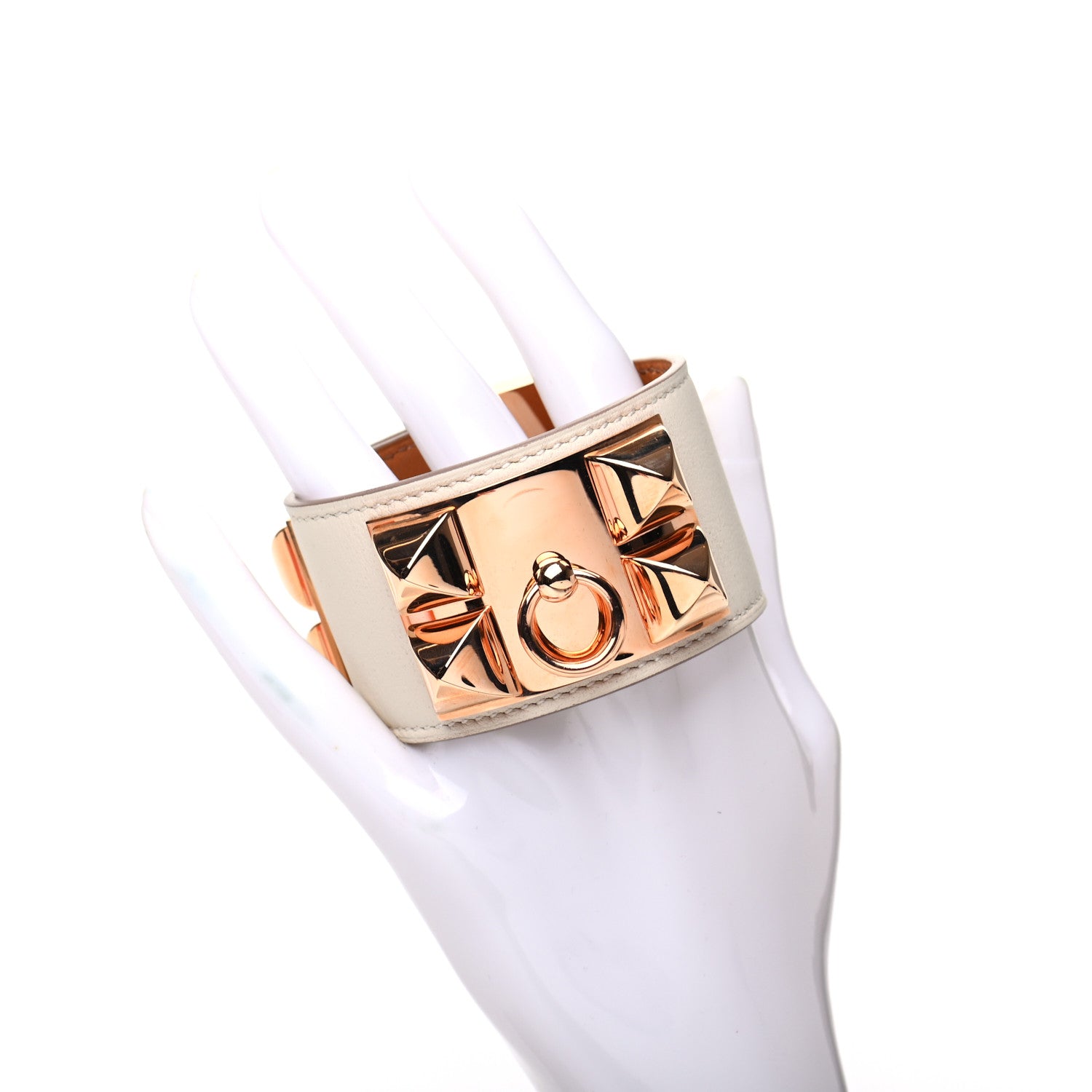 Hermes Swift Collier de Chien CDC Bracelet S Craie 2 of 6