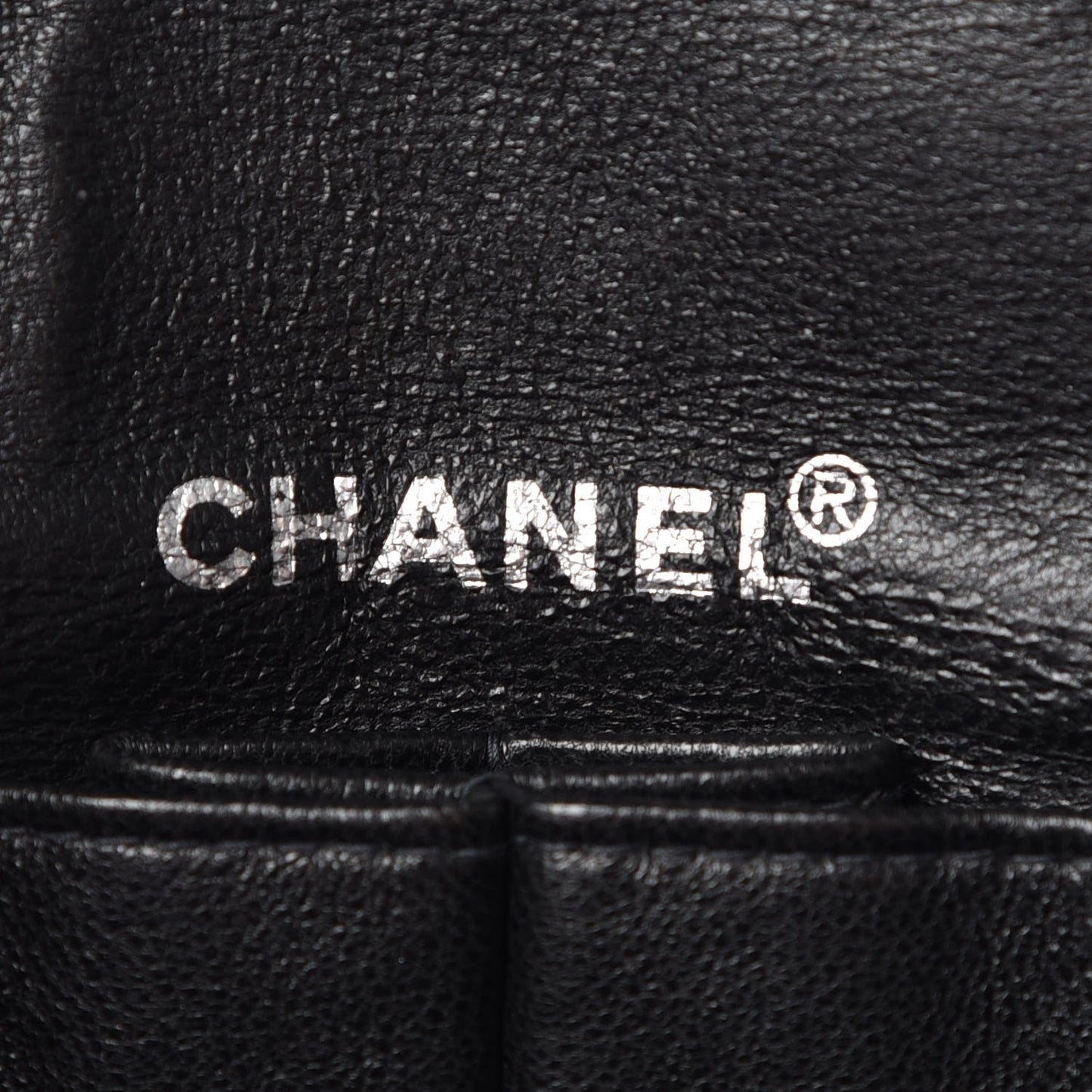 Patent Canvas Quilted Flap Clutch Black