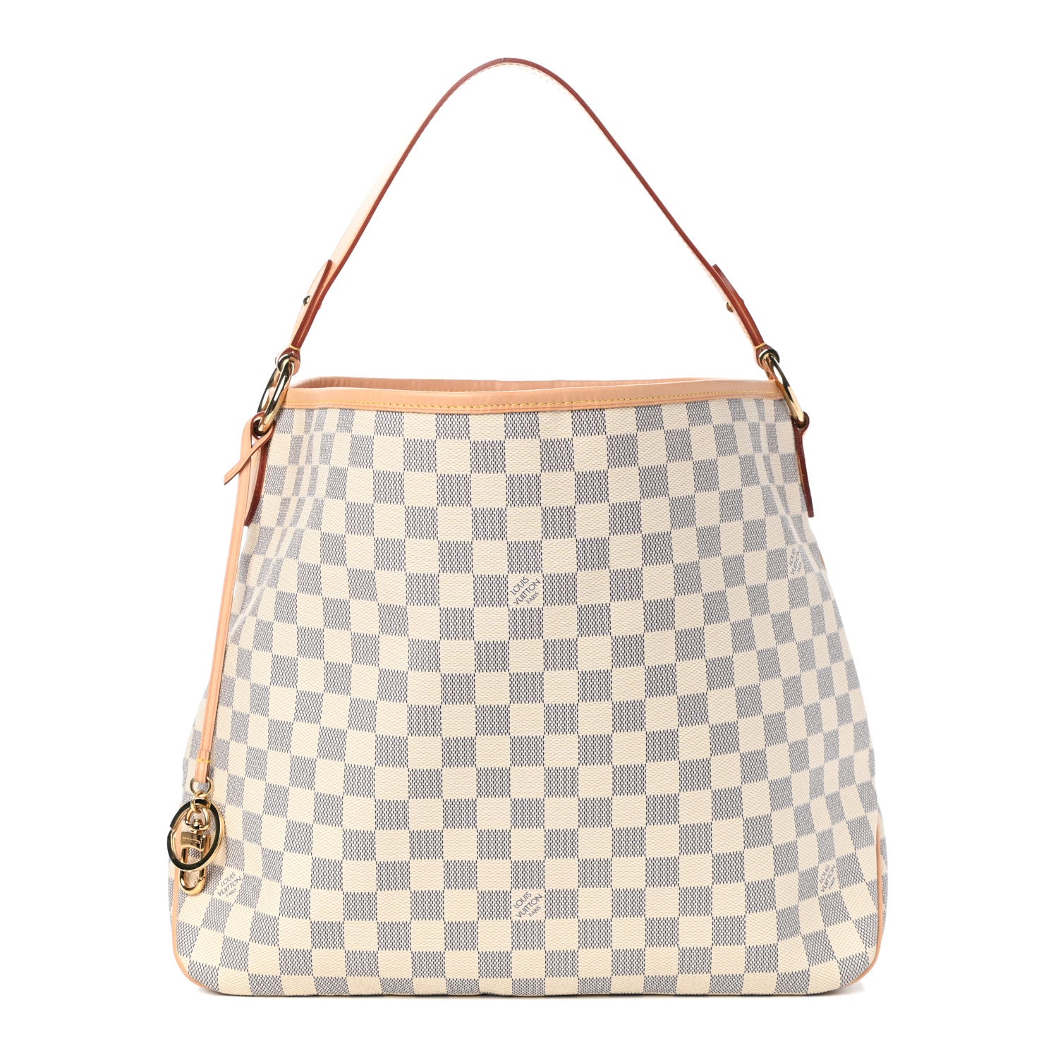 Louis Vuitton Damier Azur Delightful MM Rose Ballerine 1 of 9