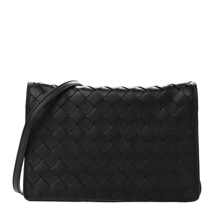 Bottega Veneta Nappa Intrecciato Flap Crossbody Black 1 of 9