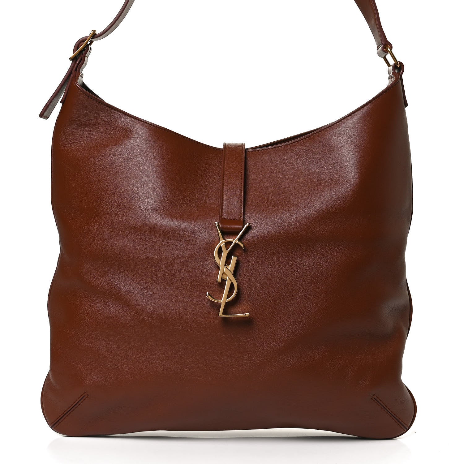 Saint Laurent Calfskin Monogram Hobo Cotto 8 of 10