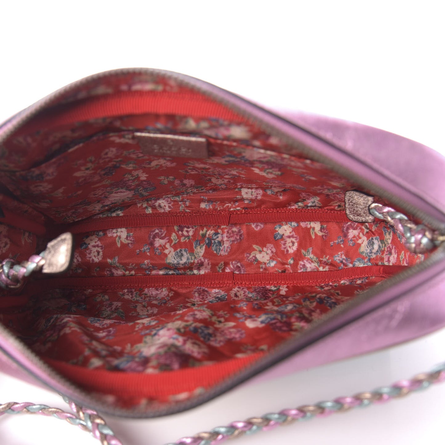 Laminated Nappa Trapuntata Small Zumi Shoulder Bag Rosa Lago Rame