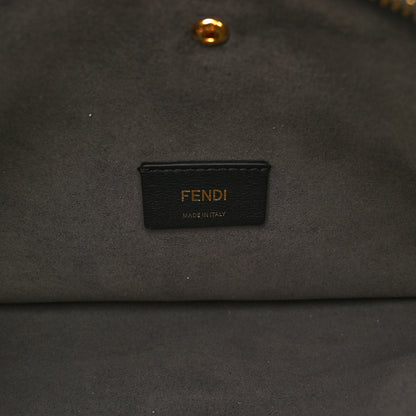 Fendi Chenille Vitello Seta Plexiglass FF Fendi O'Lock Zipper Anthracite Asfalto 6 of 9