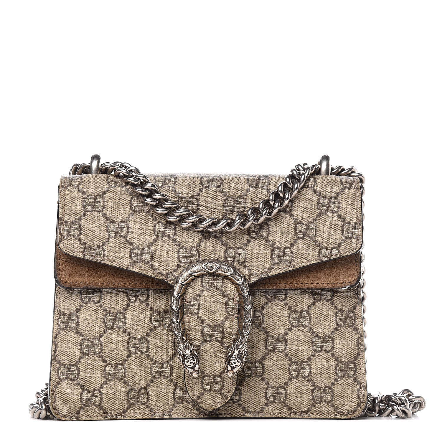 Gucci GG Supreme Monogram Mini Dionysus Shoulder Bag Taupe 1 of 11