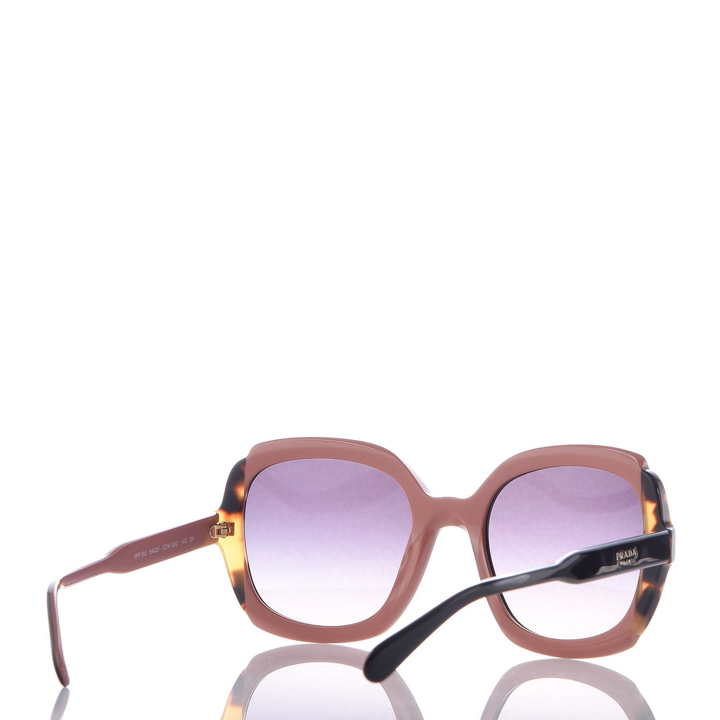 Tortoise Shell Round Sunglasses SPR 16U Black