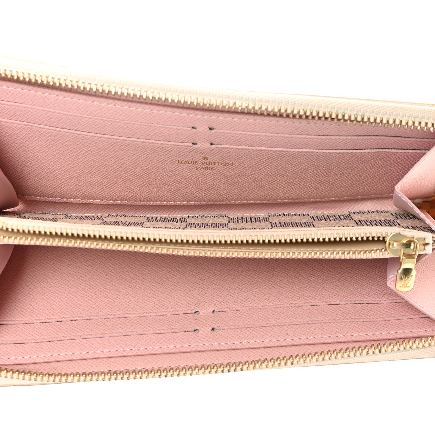 Louis Vuitton Damier Azur Clemence Wallet Rose Ballerine 5 of 11
