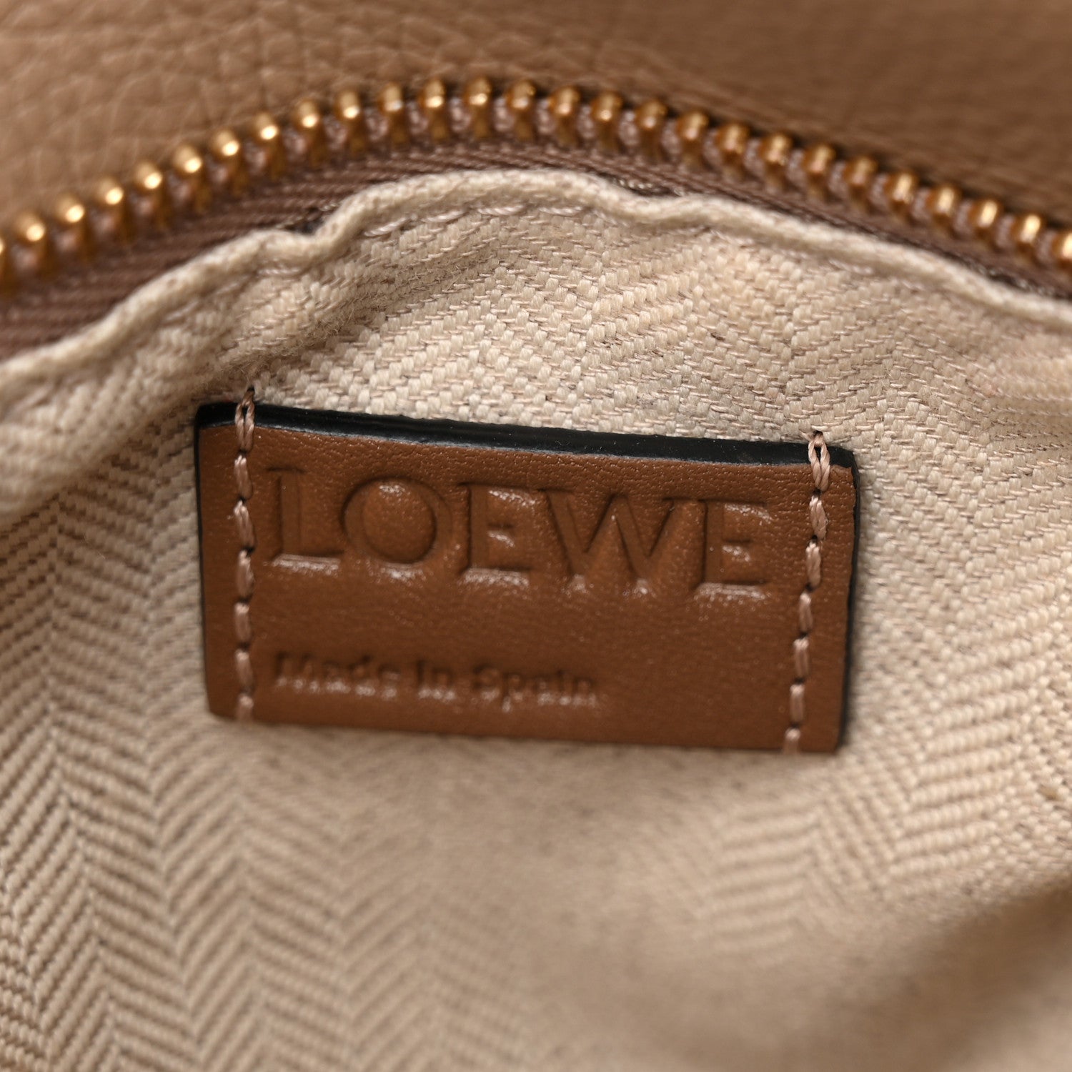 Loewe Grained Calfskin Small Puzzle Bag Sand Mink 6 of 13