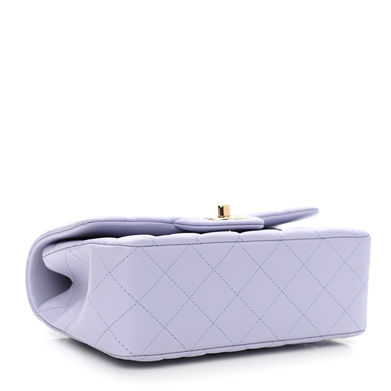 Chanel Lambskin Quilted Mini Top Handle Rectangular Flap Light Purple 3 of 9