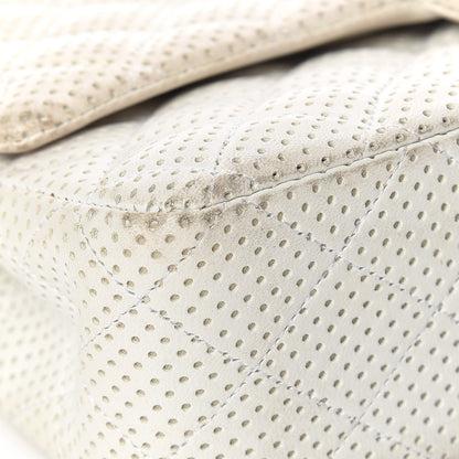 Chanel Lambskin Perforated Medium Double Flap White 10 of 26