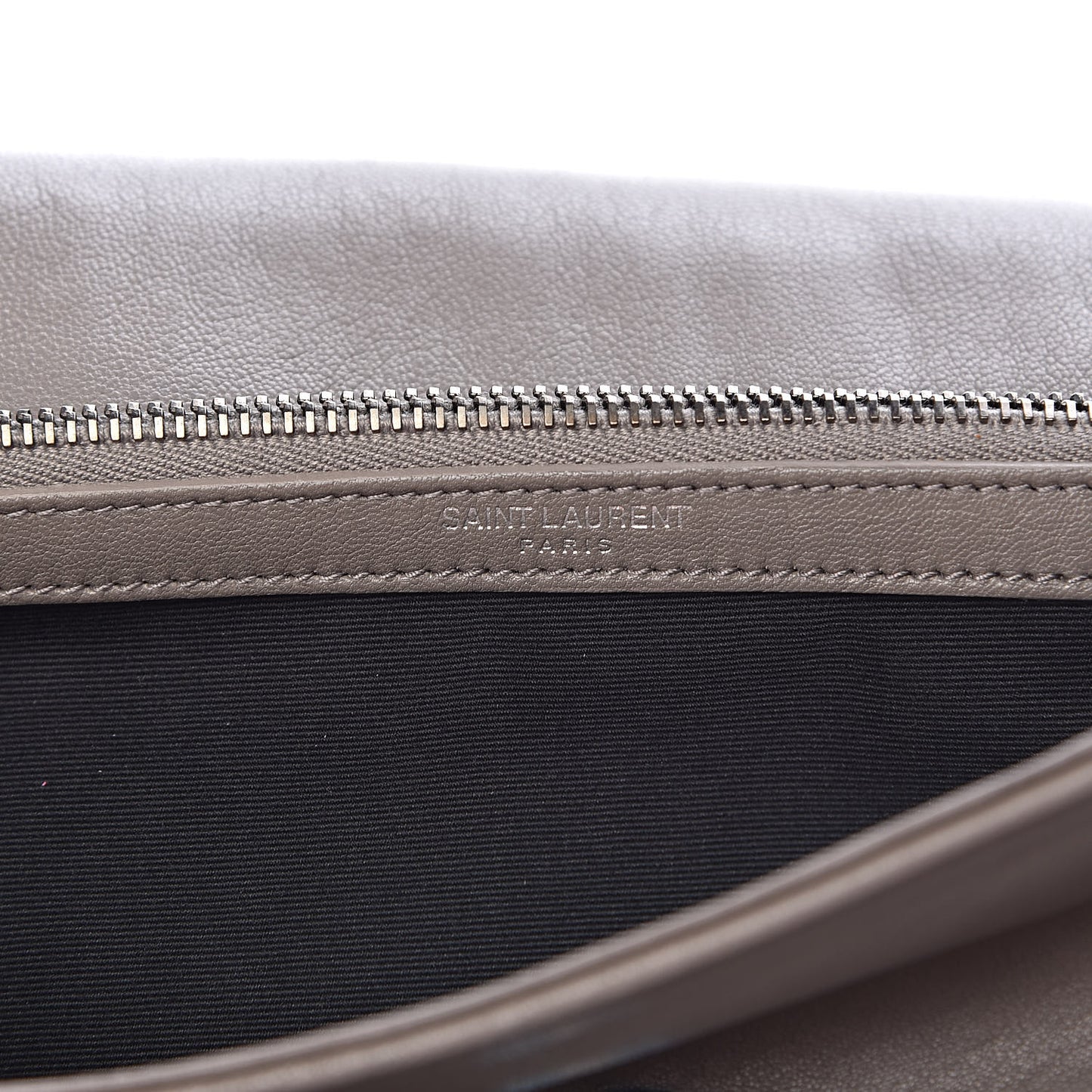 Sheepskin Medium West Hollywood Monogram Fold-Over Bag Grey