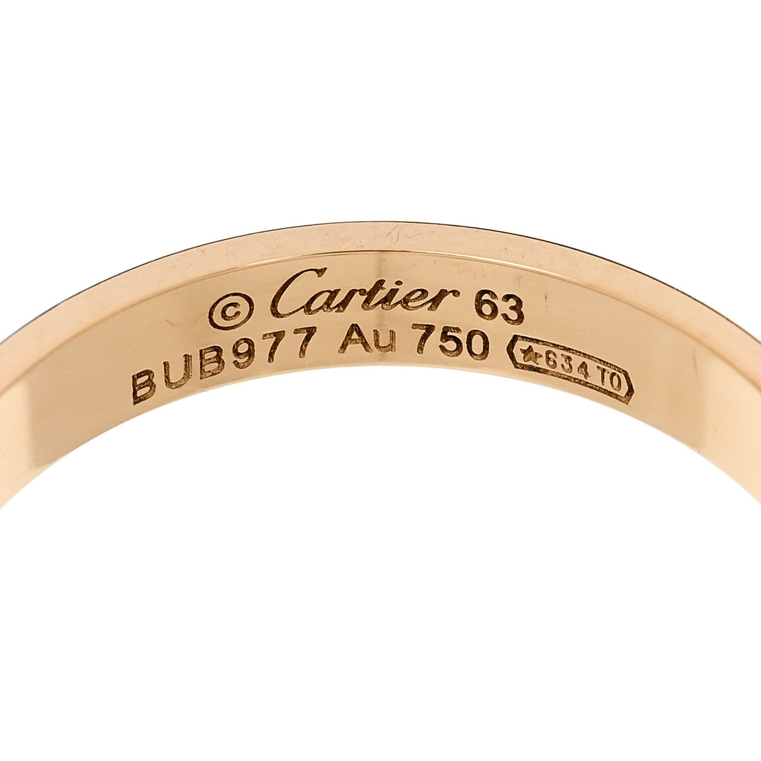 Cartier 18K Yellow Gold 3.5mm LOVE Wedding Band Ring 63 10.25 4 of 5