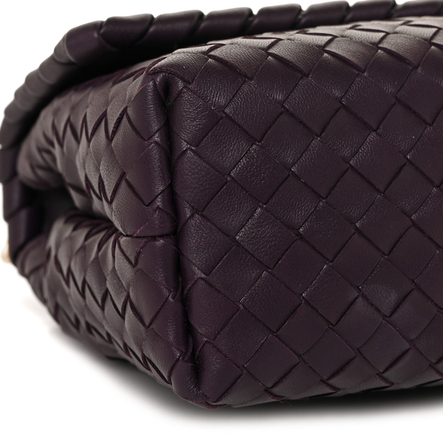 Bottega Veneta Nappa Intrecciato Baby Olimpia Shoulder Bag Dark Barolo 6 of 7