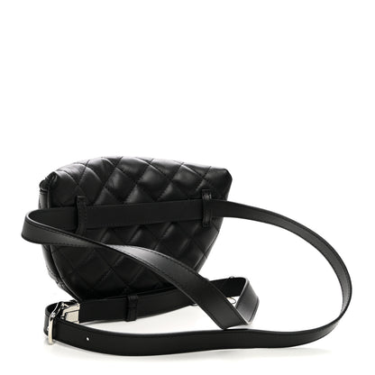 Chanel Calfskin Quilted Uniform Waist Belt Bag Black 2 of 9