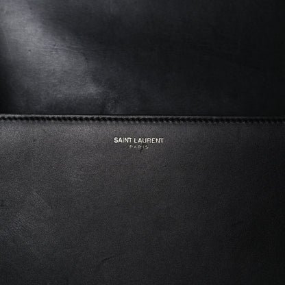 Saint Laurent Smooth Calfskin Medium Classic Monogram Universite Bag Black 7 of 9