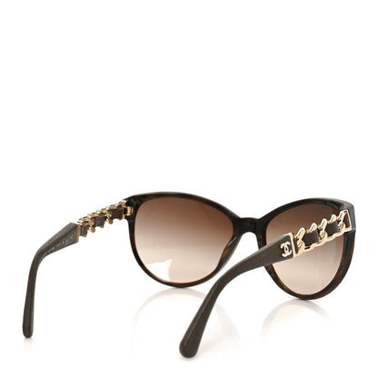 Chanel Acetate CC Chain Sunglasses 5215Q Brown 4 of 7