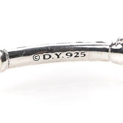 David Yurman Sterling Silver Diamond Large Metro Hoop Earrings 4 of 4