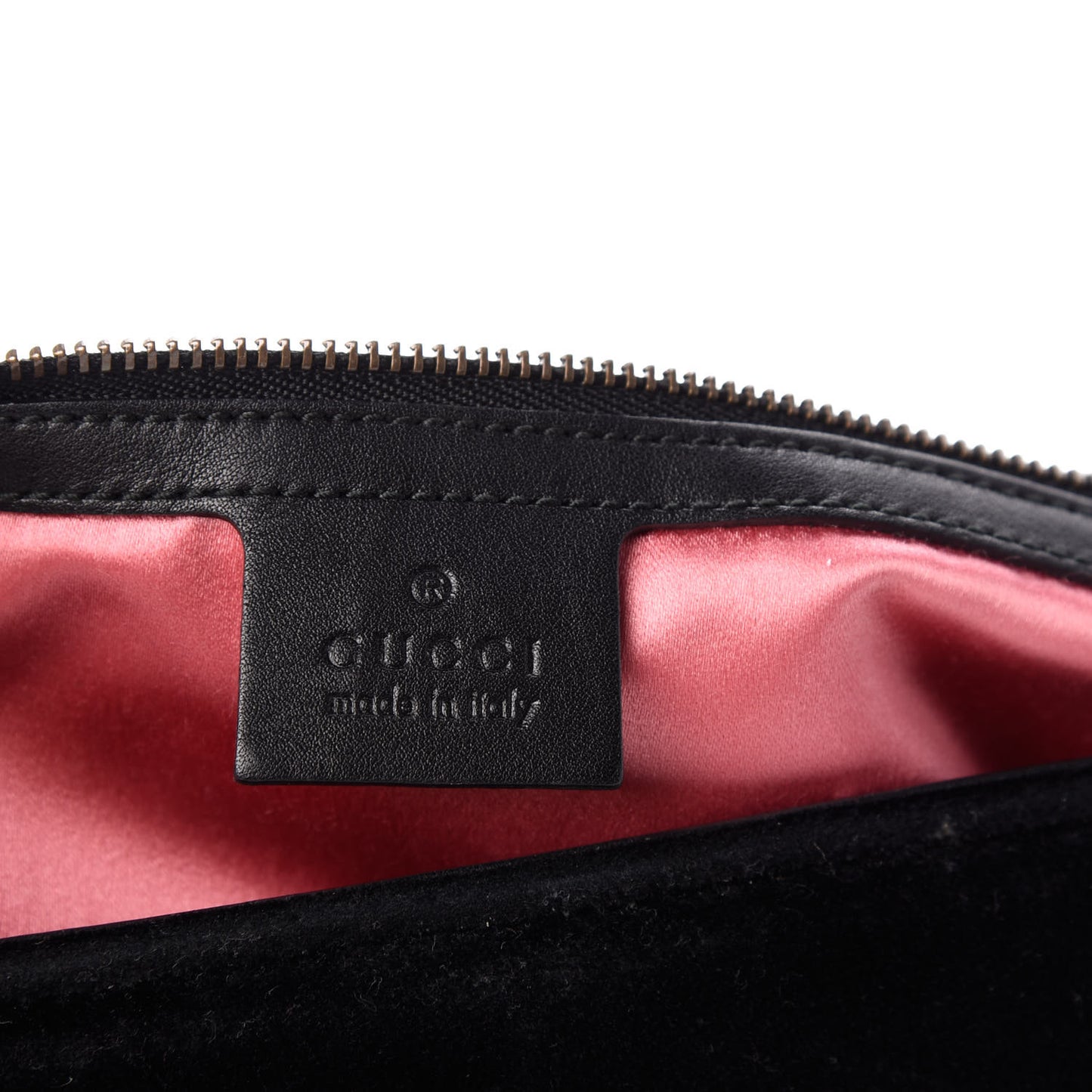 Velvet Matelasse Medium GG Marmont Shoulder Bag Black