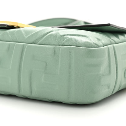 Fendi Nappa FF 1974 Embossed Baguette Menta 9 of 9