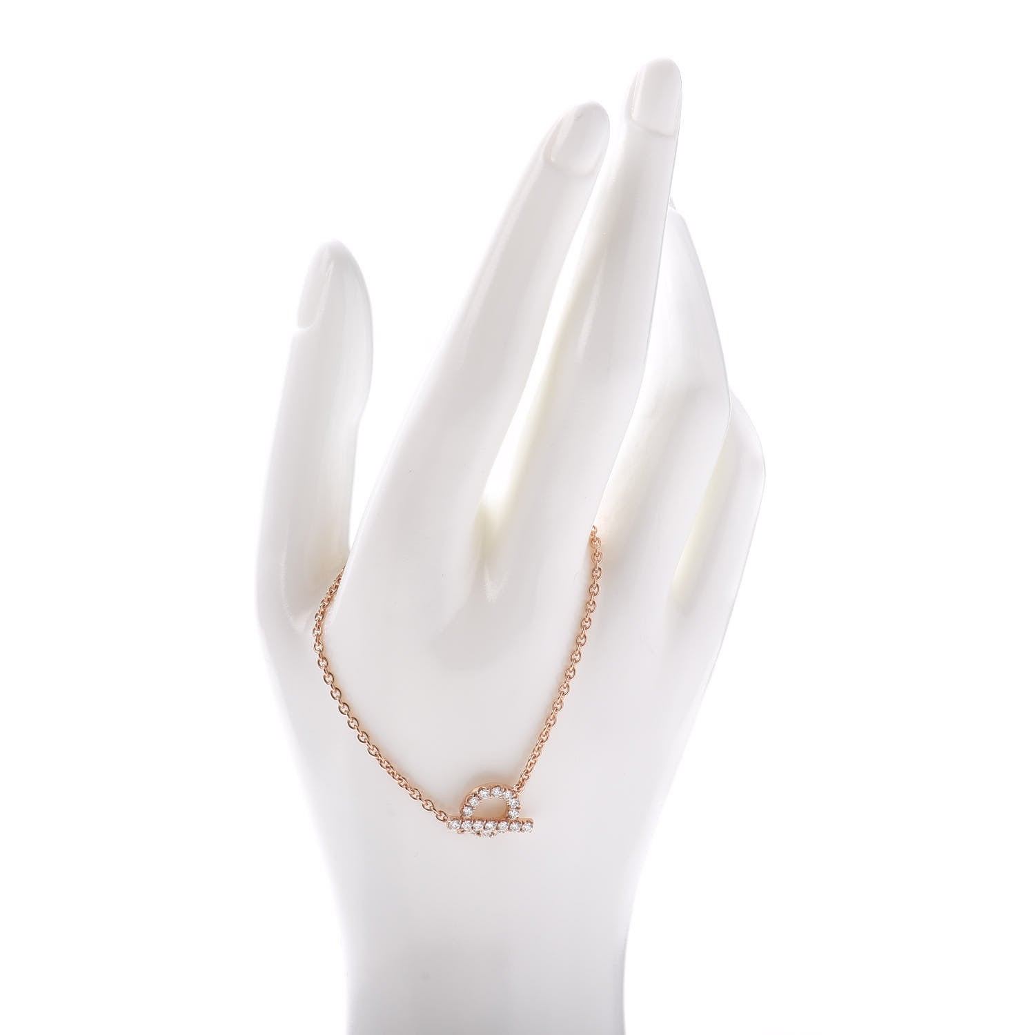 Hermes 18K Rose Gold Diamond Finesse Bracelet ST 2 of 4