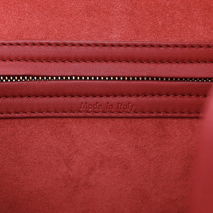 Celine Supple Calfskin Medium Phantom Luggage Red 7 of 14